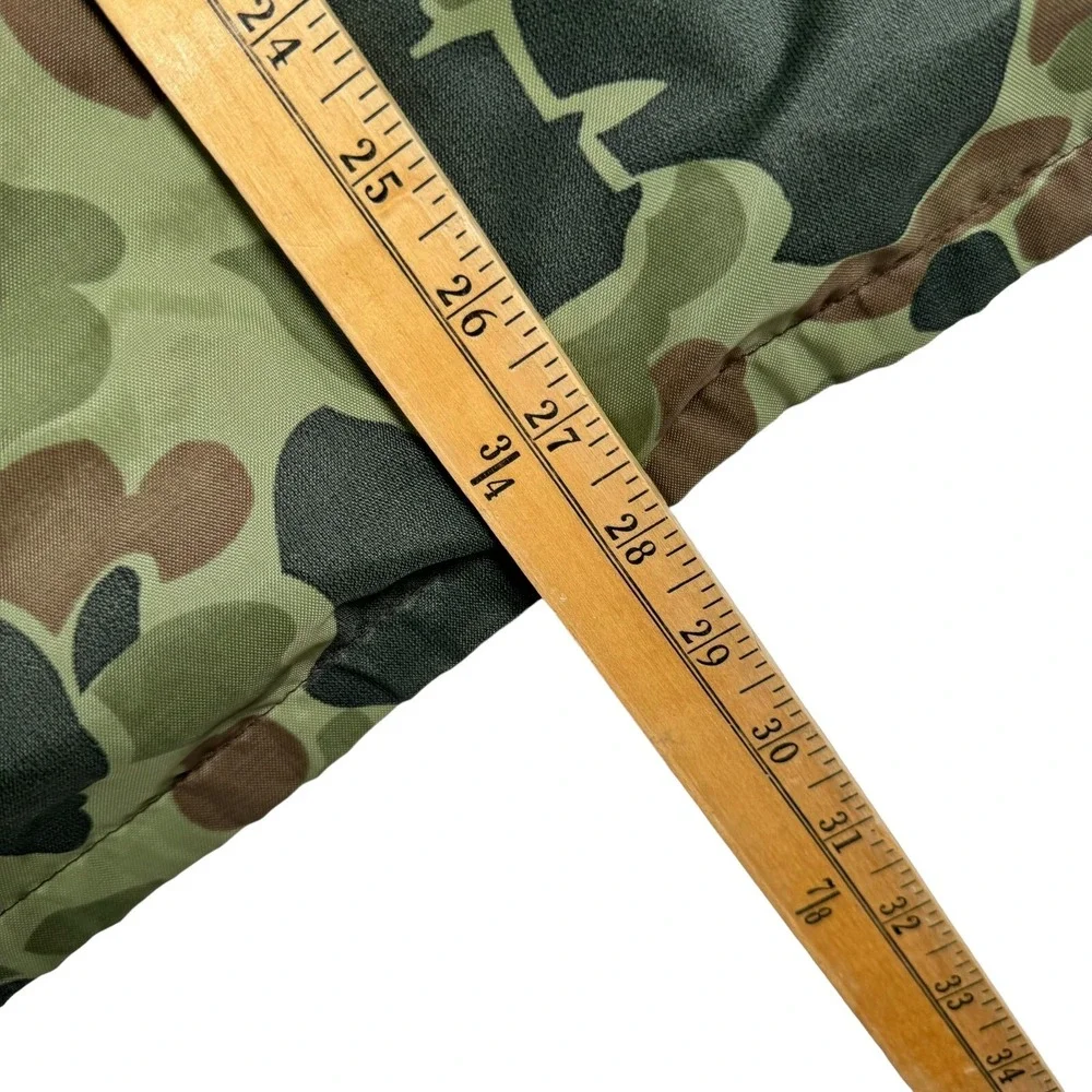 Vintage 80s Citation Jacket Camo Lined Snap Front Nylon - Men Large Green